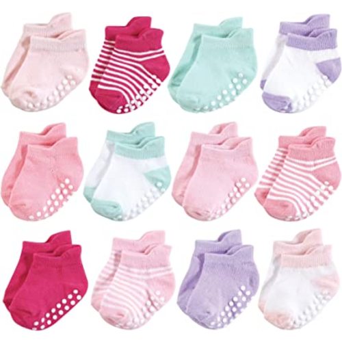 Hudson Baby Unisex Baby Non-Skid No-Show Socks
