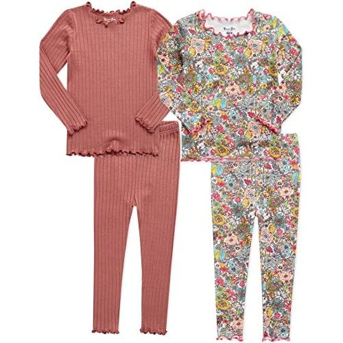 VAENAIT BABY 6M-12Y Kids Unisex Girls & Boys Soft Comfy Modal Tencel Shirring Sleepwear Pajamas 2pcs/4pcs Set