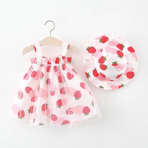 Fruit Print Dress & Hat Set (2-Piece, 6M-3Y)