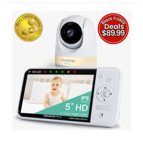 Babysense Prisma: Video Baby Monitor with 1 Camera, Non Wifi, Split Sc