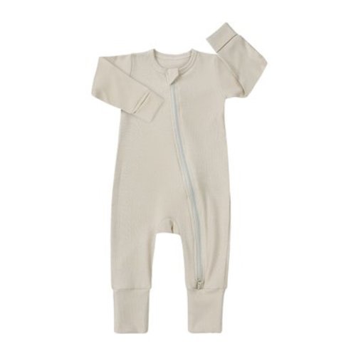 Beautyzll Unisex Baby Bamboo Viscose Pajamas for Girls Boys Zipper Long Sleeve Romper Sleep and Playsuit 0-24M