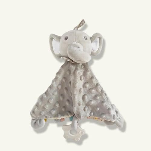 Bemaystar Baby Security Blanket, Grey Stuffed Blanket for Boys and Girls, 16in