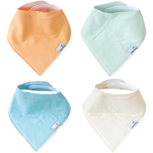 Copper Pearl Baby Bandana Bibs - 4 Pack Soft Cotton Bibs for Drooling & Teething, Absorbent, Adjustable Fit, Many Styles