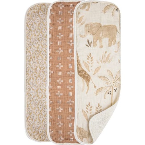 3-Pack Cotton Baby Burp Cloth Set