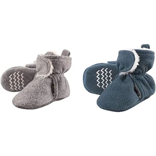Hudson Baby Cozy Fleece and Sherpa Booties, 2-Pack