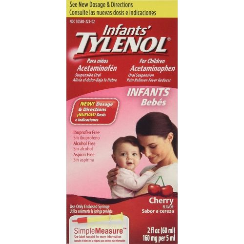 Tylenol Infants Pain + Fever Relief Oral Suspension, Grape, 2 oz, 2-Pack