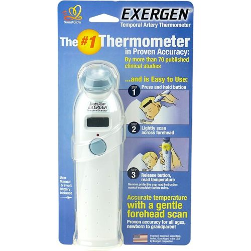 Exergen Temporal Scan Forehead Artery Baby Thermometer Tat-2000c Scanner, Digital