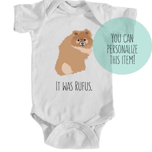 Yellow Pom Onesie | Pomeranian Baby Bodysuit