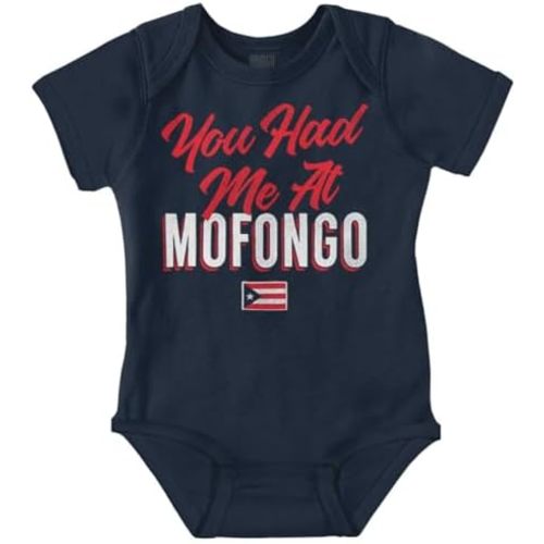 Brisco Brands Had Me At Mofongo Puerto Rican Pride Baby Romper Boys or Girls