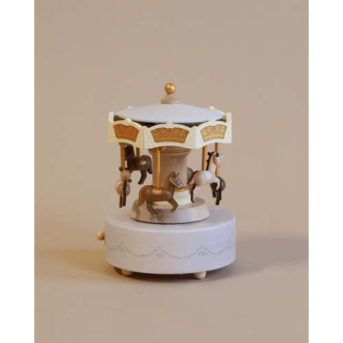 Wooden Carousel Music Box