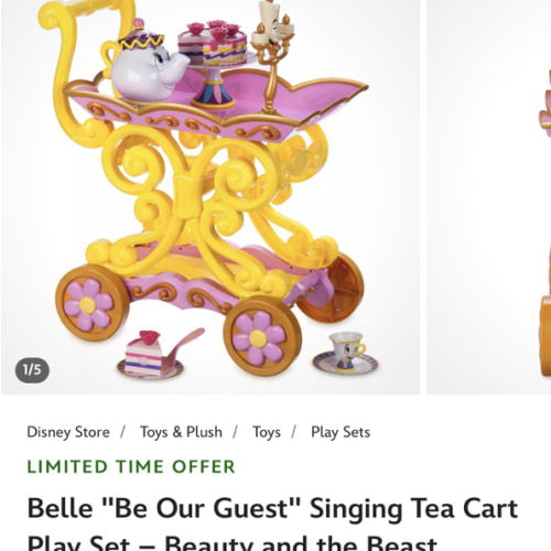 Belle ''Be Our Guest'' Singing Tea Cart Play Set – Beauty and the Beast | Disney Store