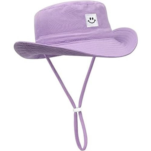 Baby Sun Hat, Newborn Toddler Foldable Beach Hat UPF 50+ Sun Protection Bucket Hat for Boys Girls Adjustable Cap