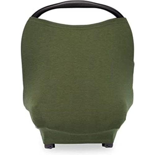 Parker Baby 4 in 1 Car Seat Cover for Girls and Boys - Stretchy Carseat Canopy, Nursing Cover, Grocery Cart Cover, High Chair Cover - “Pine”