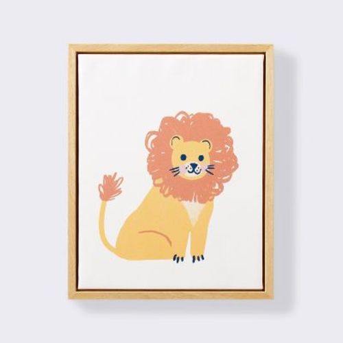 11x14 Framed Canvas Animals - Lion - Cloud Island™