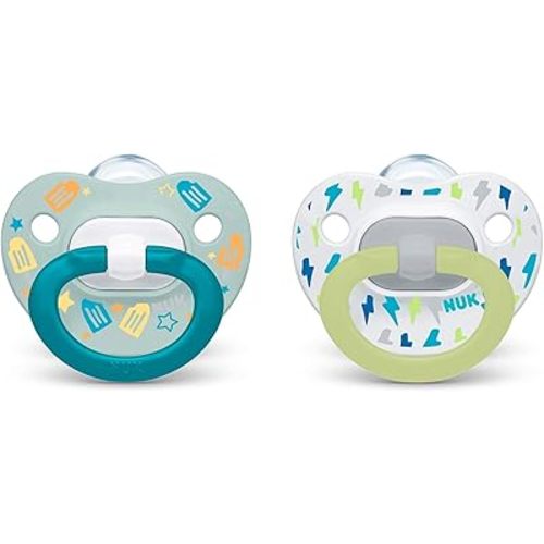 NUK Glow-in-The-Dark Orthodontic Pacifiers