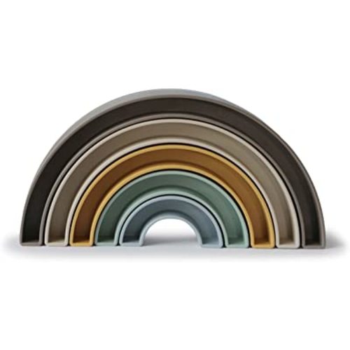 mushie Rainbow Stacker Toy | Made in Denmark (Hillside)
