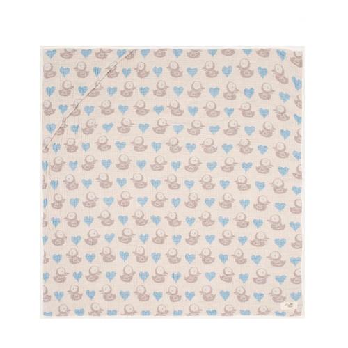 Ducky Gauze Hooded Blanket Single