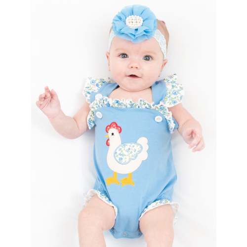 Country Chicken Floral Ruffle Bubble