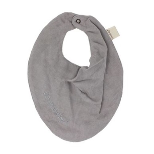 Organic Muslin Bandana Bib in Cloud - L'ovedbaby