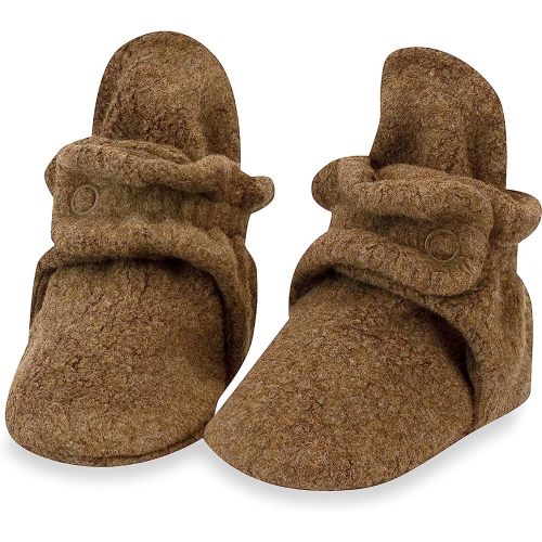Zutano Unisex Fleece Baby Booties, Soft Sole and Non Slip | Stay On Slipper Socks for Infant/Toddler, Girls, Boys 3-24 Months