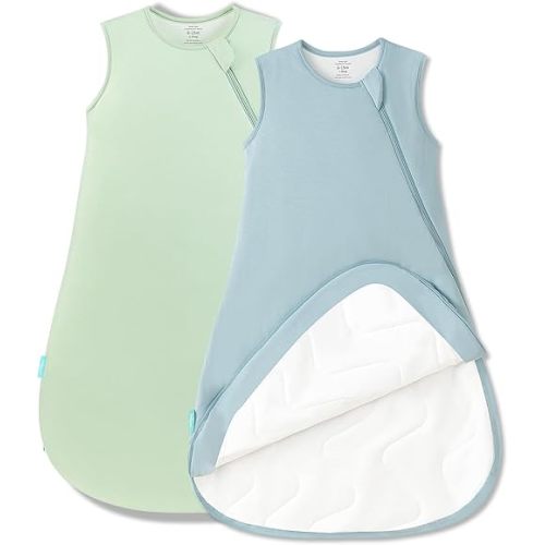 Supersoft Sleep Sack 1.0 TOG, Premium Bamboo Viscose Baby Sleeping Bag 2-Way Zipper Sleep Sack Baby Wearable Blanket