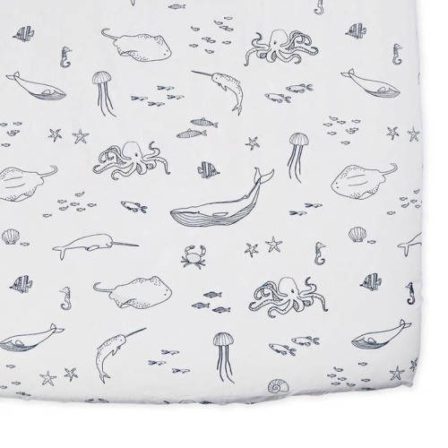 Life Aquatic Crib Sheet