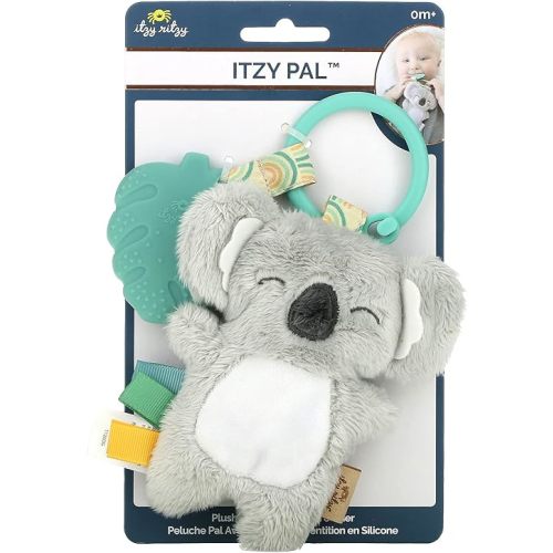 Itzy Ritzy Infant Toy & Teether - Itzy Pal Baby Teething Toy Includes Lovey, Crinkle Sound, Textured Ribbons & Silicone Teether Toy for Newborn (Koala)