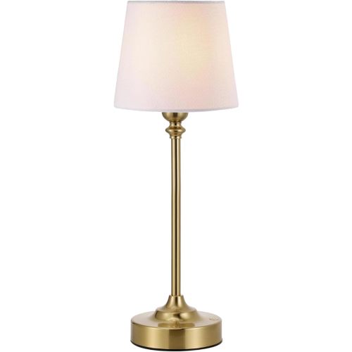 Cordless Table Lamp Rechargeable Gold - 1 Pack Brass 4000mAH Battery Operated Lamp for Decor, 3000K Stepless Dimming Touch Control Wireless Lamp for Bedroom, Dining Table, Counter, Living Room