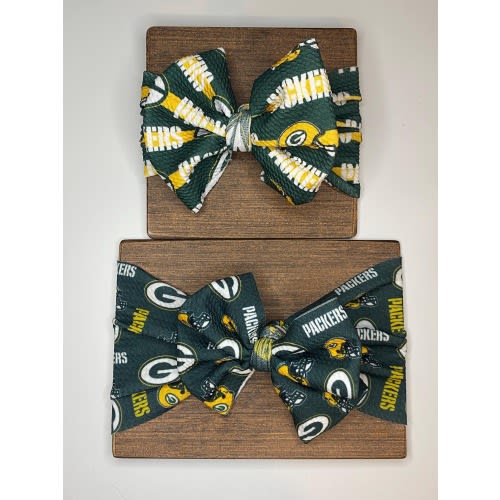 Packers Bow Headband- Infant, Baby, Toddler