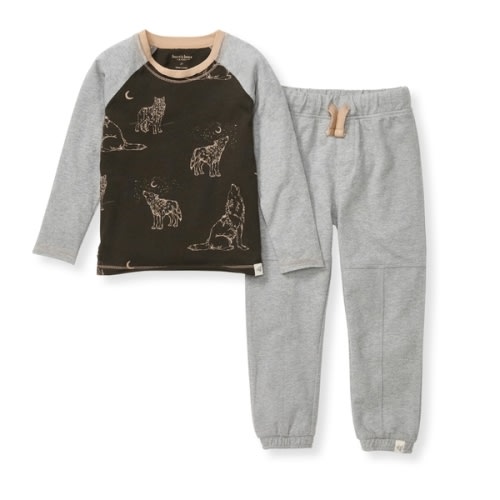 Desert Wolves Organic Cotton Toddler Set