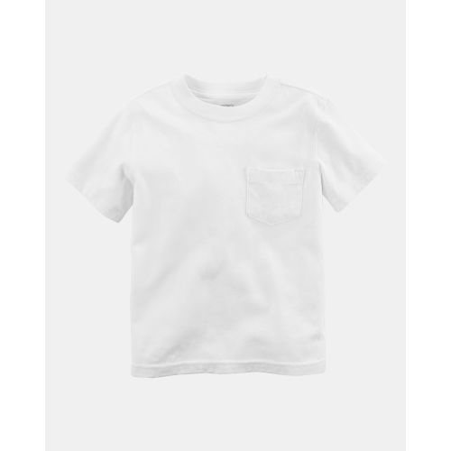 Baby Solid Short-Sleeve Pocket Tee - White | Carter's
