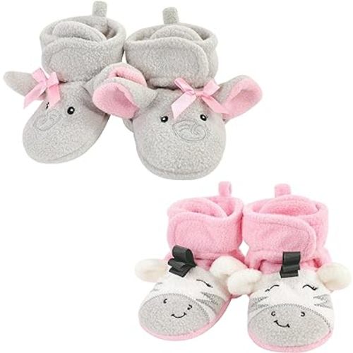 Hudson Baby Unisex-Child Cozy Fleece Booties Slipper Sock