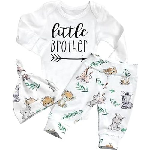 Baby Boy Clothes Newborn Boy Outfits Infant Letter Print Romper Long Pants Hat 3PCS Baby Boy's Clothing