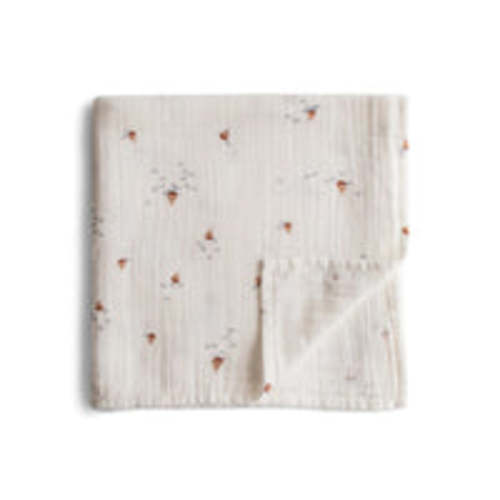 MUSHIES Muslin Swaddle Blanket Organic Cotton - Boats