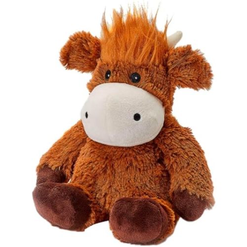 warmies Higland Cow Microwavable, Hot or Cold for Cool Relaxation and Warm Relief, Lavender Scented Cozy Plush Animal