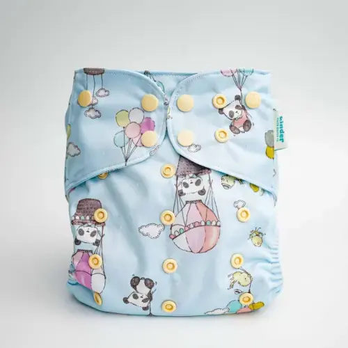 Animals and Insects: Essentials Pocket Cloth Diaper with Athletic Wicking Jersey, Grows with your Baby