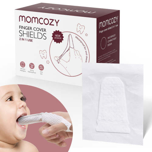 Momcozy Oral Care Series: Baby Finger Toothbrush, Wipes Toothbrush...