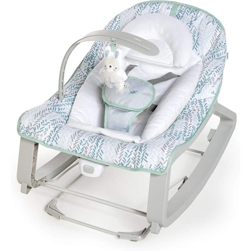 Ingenuity Keep Cozy 3-in-1 Grow with Me Vibrating Baby Bouncer Seat & Infant to Toddler Rocker, Vibrations & -Toy Bar, 0-30 Months Up to 40 lbs (Spruce)