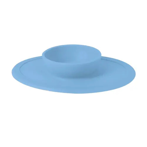 Nuby Sure Grip Silicone Feeding Bowl - Toddler Suction Plate - 6+ Months - Blue