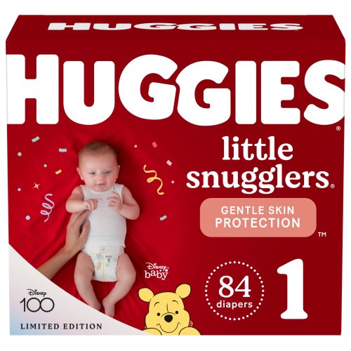 Huggies Little Snugglers Diapers, Size 1, Size 2, Newborn, Premie