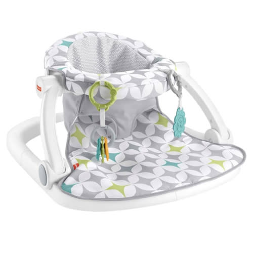Amazon.com : Fisher-Price Portable Baby Chair Sit-Me-Up Floor Seat With Developmental Toys & Machine Washable Seat Pad, Pacific Pebble : Baby
