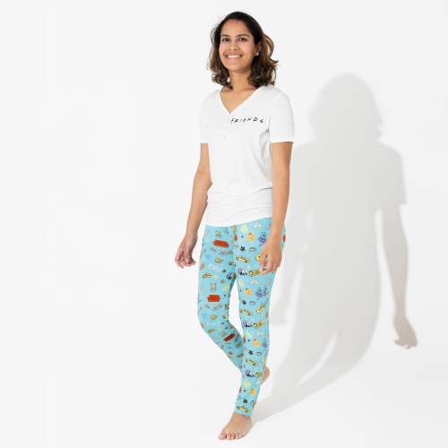 Central Perk FRIENDS Bamboo Women's Pajama Set: Cozy & Stylish - Bellabu Bear