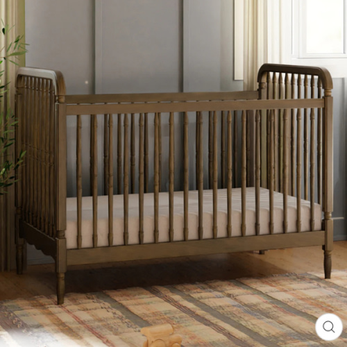 Liberty 3-in-1 Convertible Spindle Crib + Toddler Bed Conversion Kit - Natural Walnut