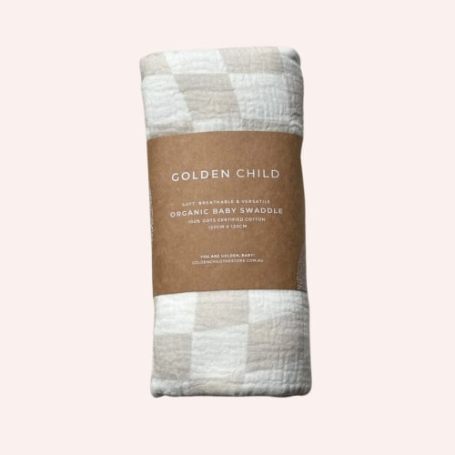 Wavy Baby Organic Swaddle - Stone