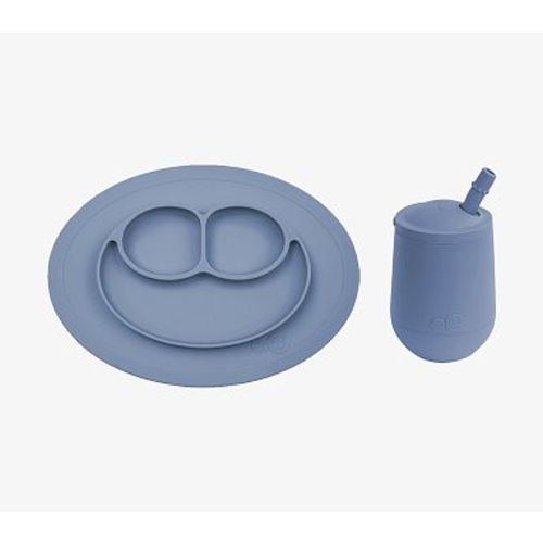 EZPZ Mini Mat + Mini Cup + Straw, Indigo