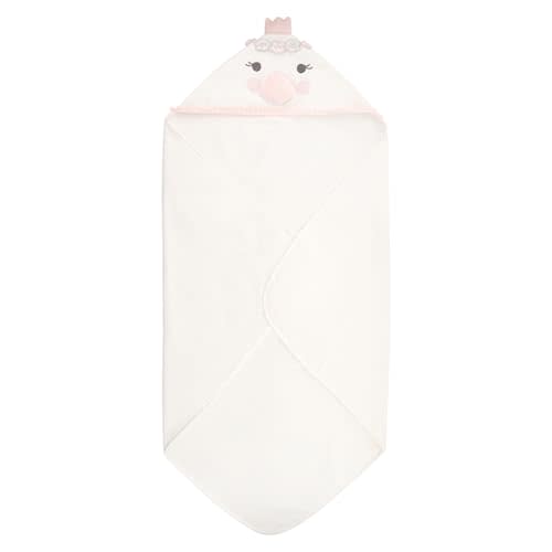 Stephan Baby Hooded Towel - 100% Cotton with Fun Animal Design for Infants and Toddlers, 31" Square, Swan
