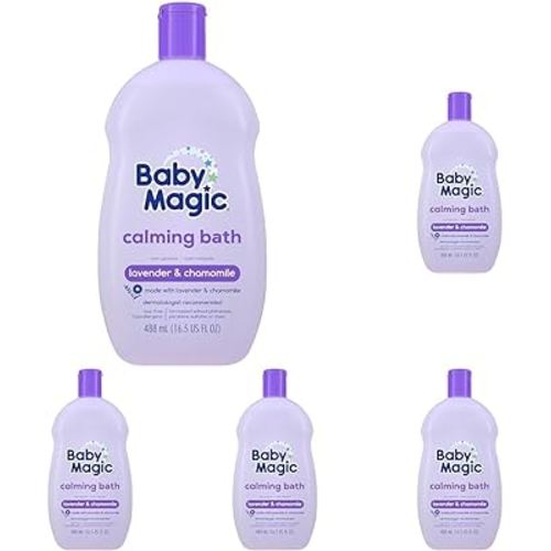 Baby Magic Calming Baby Bath, 16.5 Fl Oz (Pack of 5)