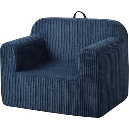 Getifun Foam Kids Sofa, Comfy Toddler Couch, Soft Toddler Armchair for Boys and Girls (Blue)