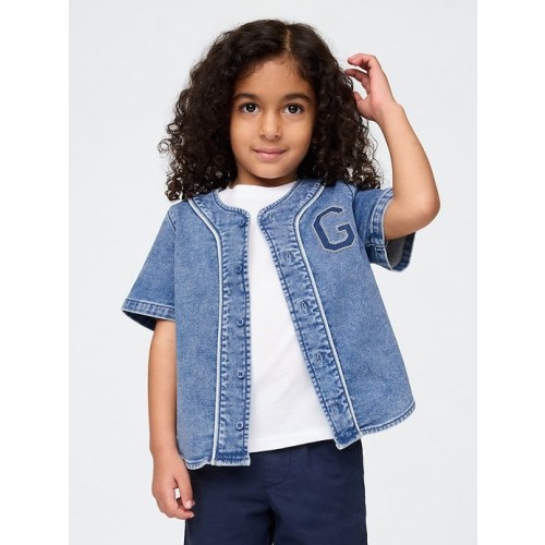 Baby & Toddler Denim Logo Baseball Jersey