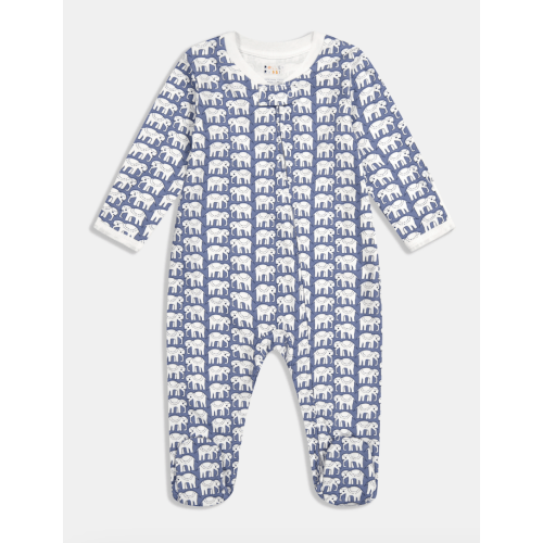Roller Rabbit Infant Hathi Zipper Footie, 3-6 mos